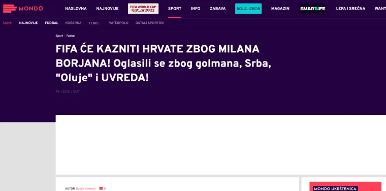 Srpski mediji jedva dočekali postupak protiv Hrvatske: 'Bravo. Usta&scaron;ki simboli i bolesno vrijeđanje dobivaju žestoku kaznu'