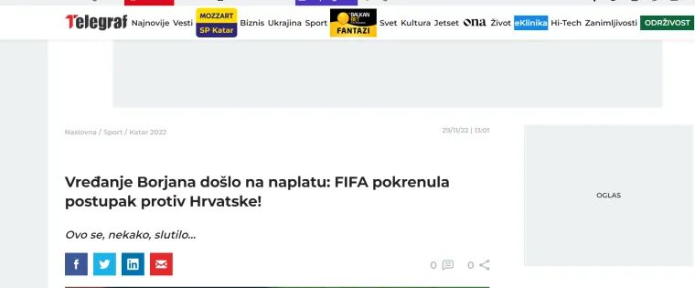 Srpski mediji jedva dočekali postupak protiv Hrvatske: 'Bravo. Usta&scaron;ki simboli i bolesno vrijeđanje dobivaju žestoku kaznu'