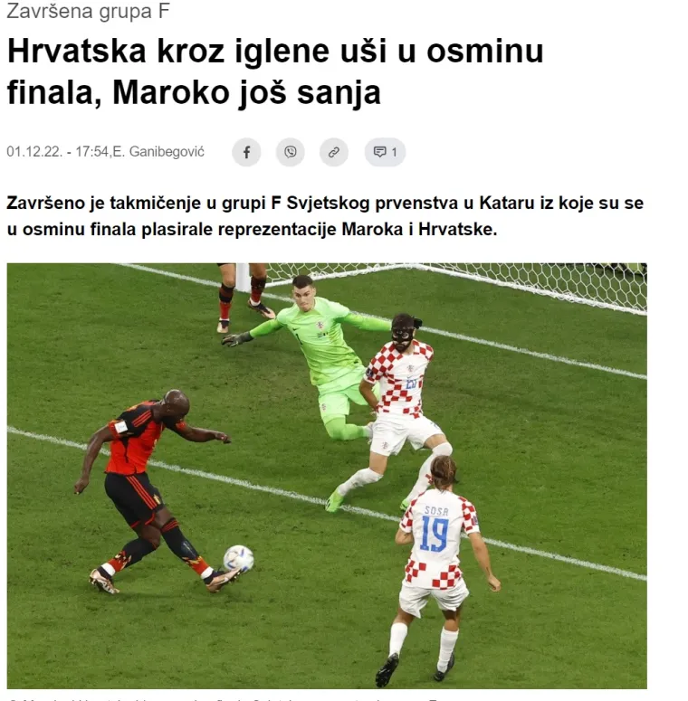 Vatreni su u napetoj završnici izborili nastavak SP-a, evo što kažu mediji u Bosni i Hercegovini nakon slavlja Hrvatske