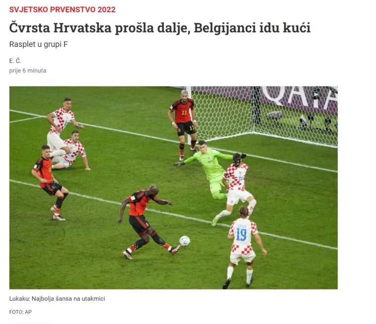 Vatreni su u napetoj završnici izborili nastavak SP-a, evo što kažu mediji u Bosni i Hercegovini nakon slavlja Hrvatske