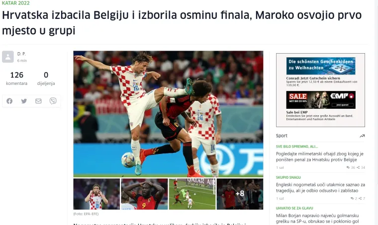 Vatreni su u napetoj završnici izborili nastavak SP-a, evo što kažu mediji u Bosni i Hercegovini nakon slavlja Hrvatske