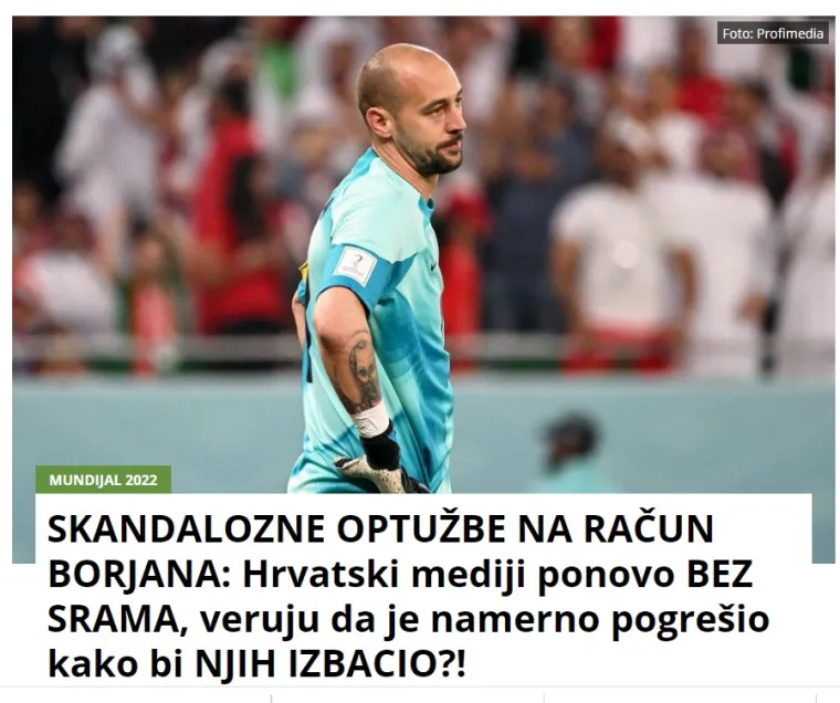 Srpski tabloidi naprosto podivljali zbog Milana Borjana: 'Optužbe su skandalozne, hrvatski mediji su ponovno bez srama'