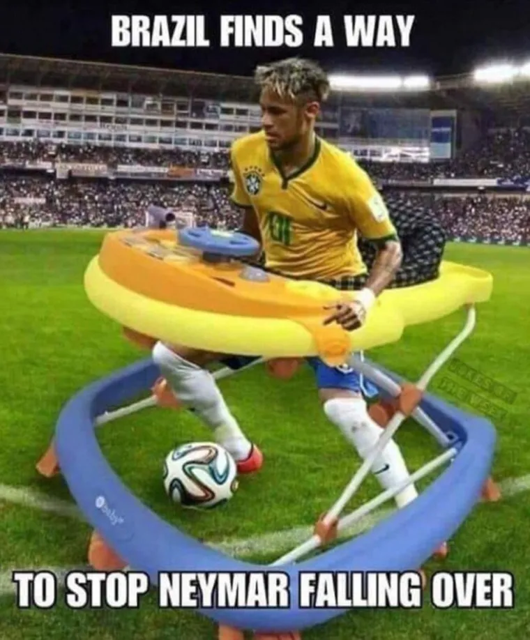 Neymar kroz 15 šaljivih memea: Sjajan je nogometaš, ali i glumice u pornićima duže ostaju na nogama od njega