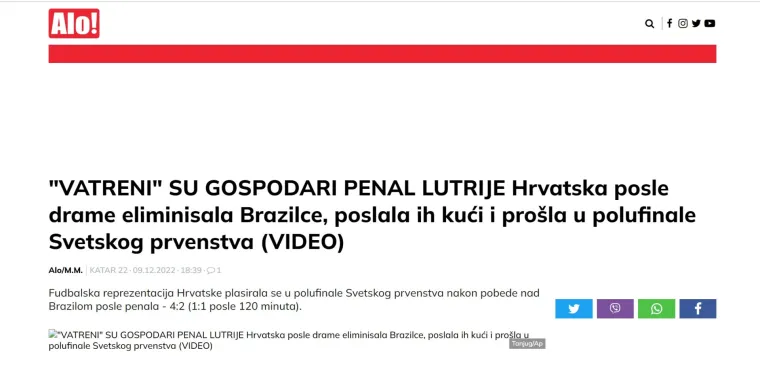 Srpski mediji naklonili se Hrvatskoj kao nikada do sada: 'Hrvatska napravila svjetsku senzaciju'