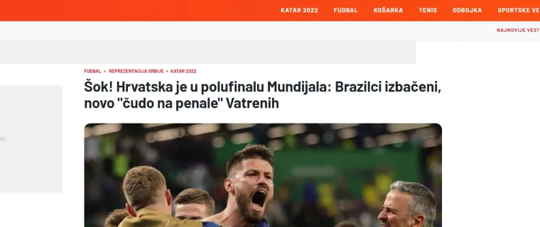 Srpski mediji naklonili se Hrvatskoj kao nikada do sada: 'Hrvatska napravila svjetsku senzaciju'