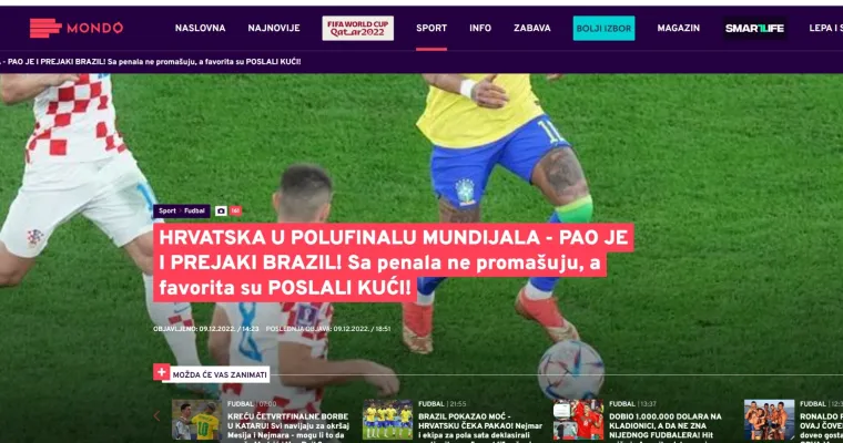 Srpski mediji naklonili se Hrvatskoj kao nikada do sada: 'Hrvatska napravila svjetsku senzaciju'