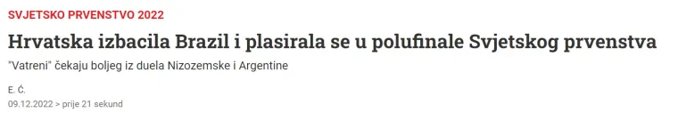 Bosanski mediji gore nakon velikog slavlja Hrvatske: 'Umjesto Sambe, čuju se tamburice, Hrvatska poslala Brazil kući'