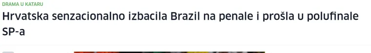 Bosanski mediji gore nakon velikog slavlja Hrvatske: 'Umjesto Sambe, čuju se tamburice, Hrvatska poslala Brazil kući'