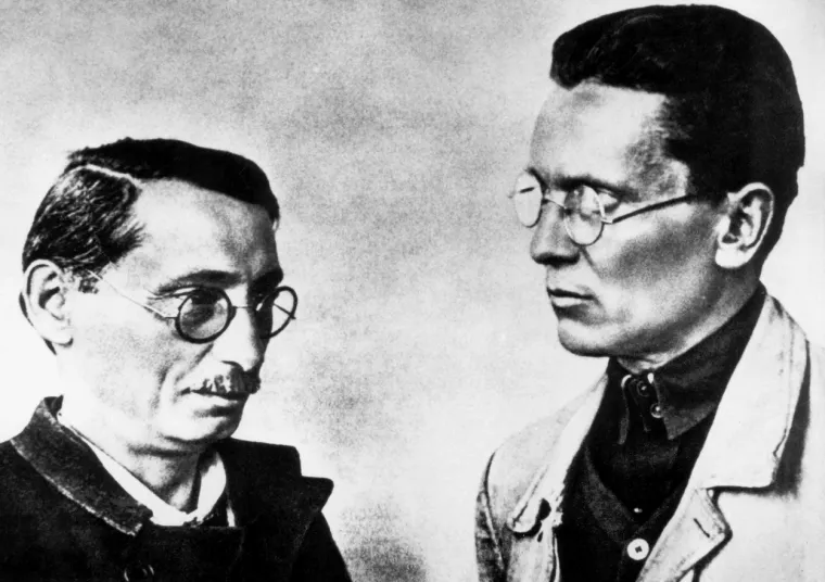 Mo&scaron;a Pijade i Josip Broz Tito