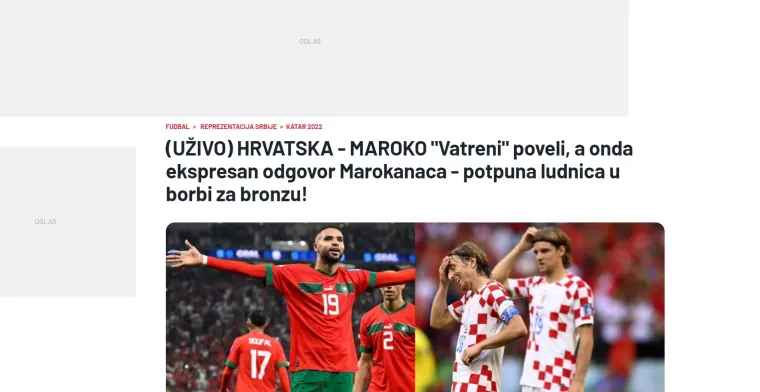 Srpski portali u nevjerici nakon ludog otvaranja utakmice: 'Potpuna ludnica u borbi za broncu!'