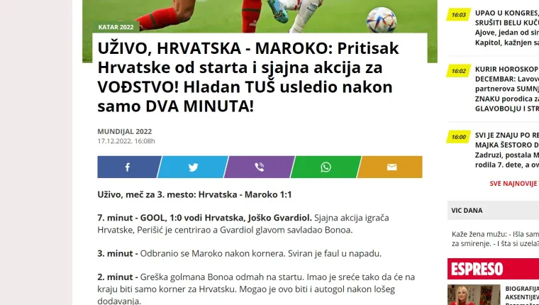 Srpski portali u nevjerici nakon ludog otvaranja utakmice: 'Potpuna ludnica u borbi za broncu!'