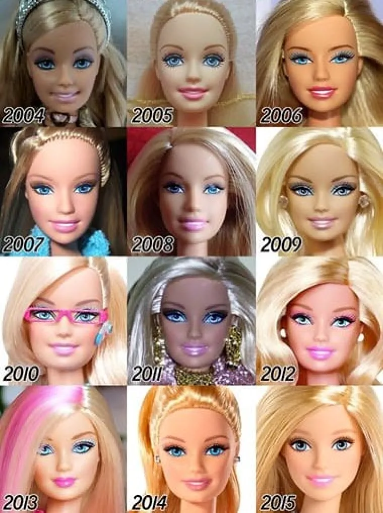 2000. godine je Jewel Girl Barbie imala prirodnu šminku, više atletsku tjelesnu građu, savitljiv, fleksibilan struk i prvi put je dobila pupak. Prijelaz stoljeća bio je velik za sve. Neki od nas koji su se igrali s Barbie 90-ih nikada nisu imali priliku upoznati Raquelle — Barbienu brinetu prijateljicu koja je uvijek pokušavala ukrasti Kena i živjela je u vlastitoj kući iz snova. Što se tiče poduzetnice Barbie iz 2014., ona nikad nije bez svog iPhonea .