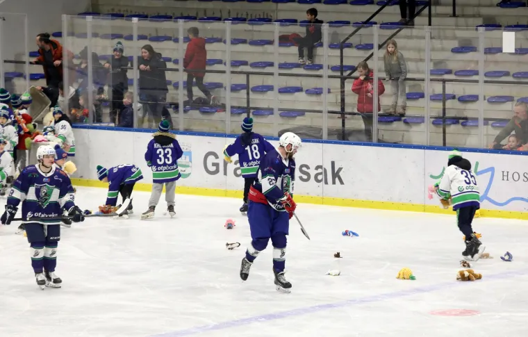 'Huligani' kakve trebamo: Navijači zatrpali led pli&scaron;anim igračkama za djecu iz OB  Sisak
