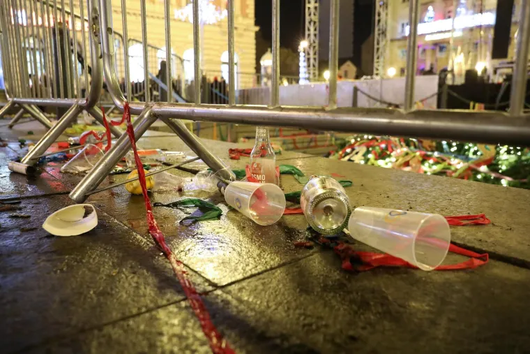 Pogledajte kako je izgledao centar Zagreba nakon proslave Nove godine