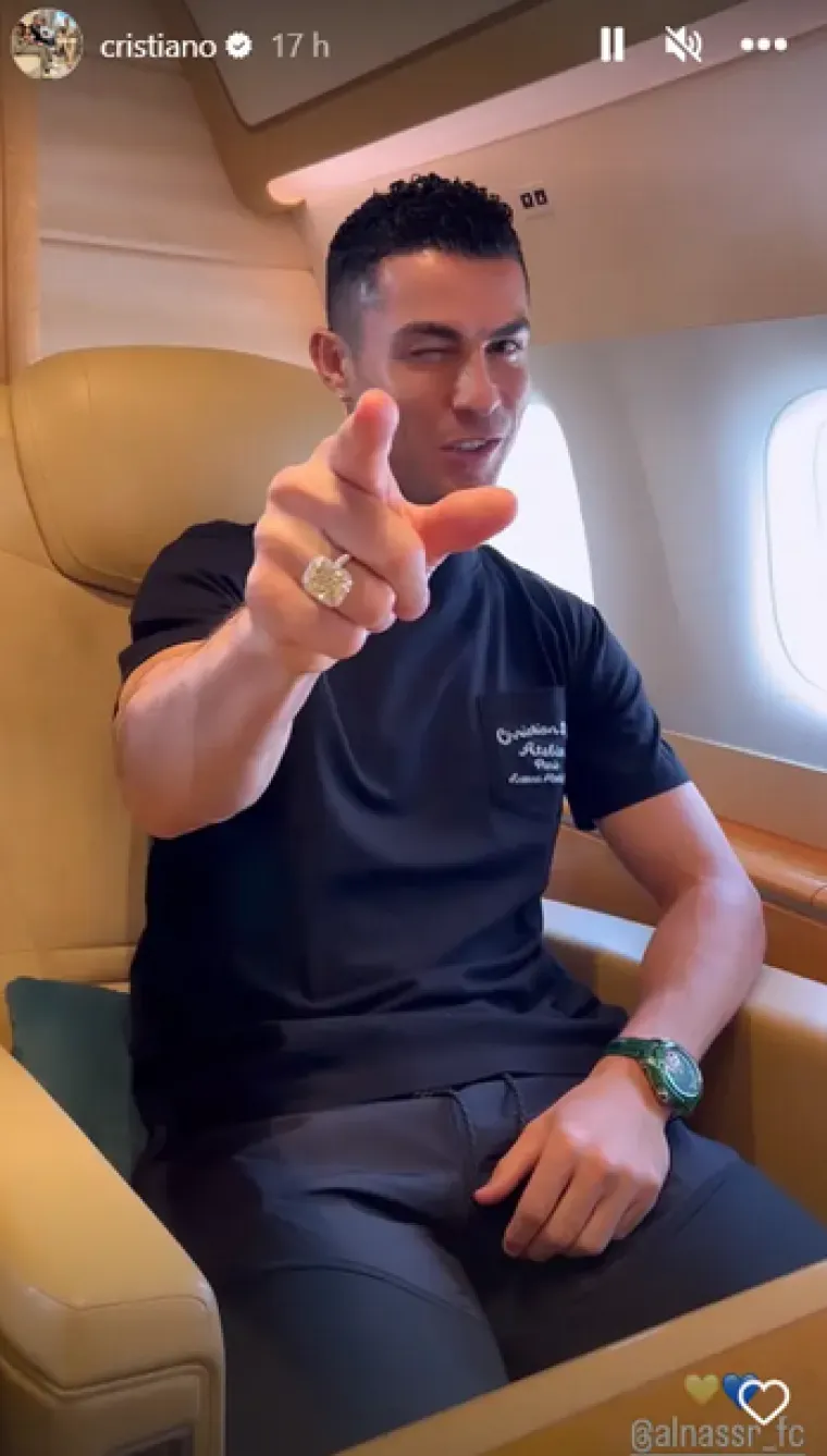 &quot;Vidimo se uskoro, navijači Nassra&quot;, rekao je Cristiano i prstom pokazao prema kameri.