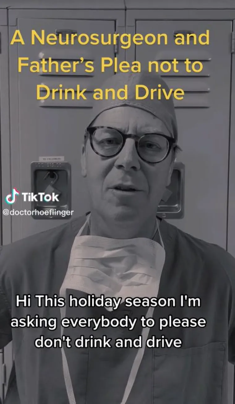 "Zato molim vas nemojte piti i voziti ovih praznika ili nemojte ulaziti u auto s nekime tko je pio. Ne želite se nikada osjećati  kako se osjeća na&scaron;a obitelj. Molim vas razmislite prije nego &scaron;to popijete i sjednete za volan", poručuje liječnik.