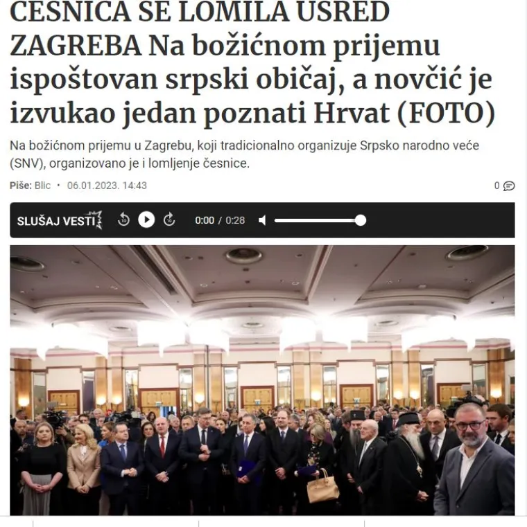 I srpski mediji se raspisali o SNV-om domjenku, a jednom je u oko upao zanimljiv detalj s proslave