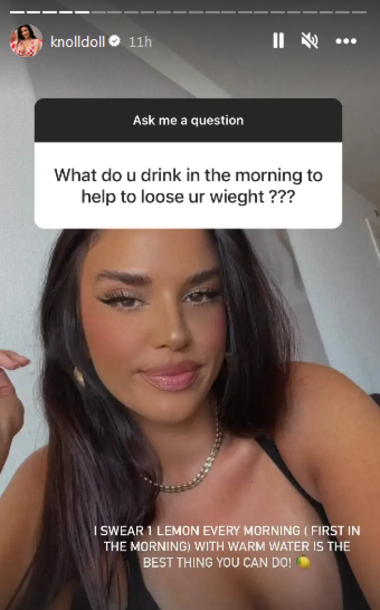 "&Scaron;to pije&scaron; ujutro kako bi izgubila kilograme?", upitao je Ivanu jedan pratitelj, a ona odgovorila: "Kunem se, jedan limun svako jutro s malo mlake vode je najbolje &scaron;to možete napraviti za sebe."