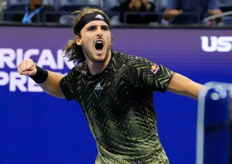 Stefanos Tsitsipas slavi pobjedu na US Openu 2021.