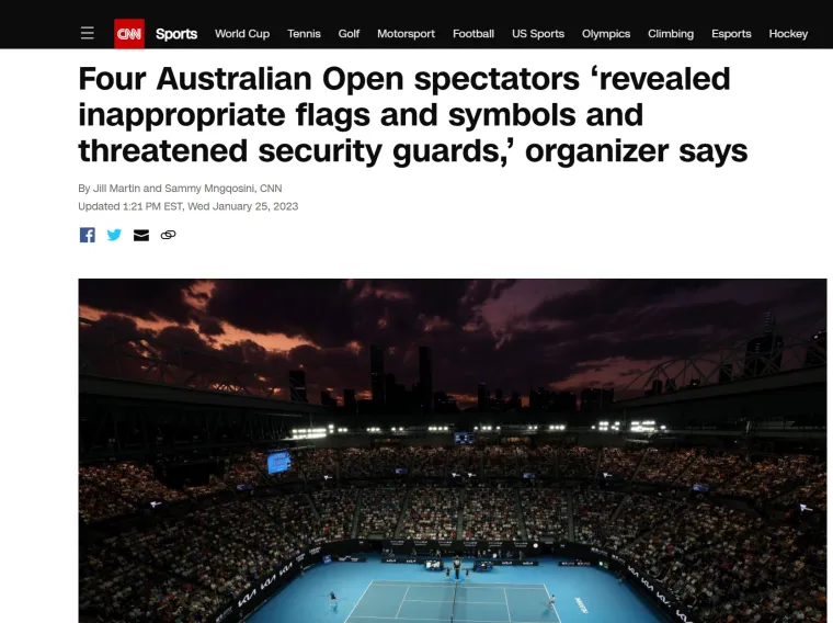 Svjetski mediji bruje o sramoti na Australian Openu: U Melbourneu strahuju od 'probuđene zvijeri'; 'To su rušilački elementi srpske zajednice. Ovo je sad nestabilno okruženje'