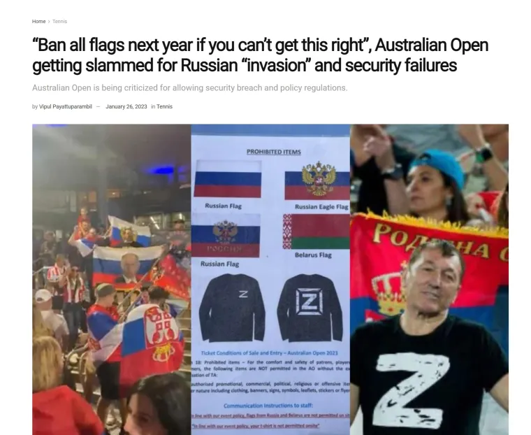 Svjetski mediji bruje o sramoti na Australian Openu: U Melbourneu strahuju od 'probuđene zvijeri'; 'To su rušilački elementi srpske zajednice. Ovo je sad nestabilno okruženje'