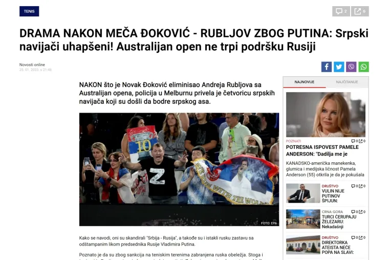 Srbi na nogama zbog skandala: 'Kaos, hapsili su nas. Tamo ne trpe podršku Putinu, a radili smo ono što je strogo zabranjeno'