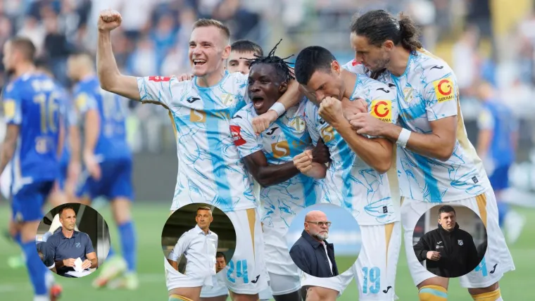 Rijeka je apsolutni rekorder ove sezone po broju trenerskih smjena. U sezonu su u&scaron;li s Draganom Tadićem na klupi kojeg je vrlo brzo zamijenio Fausto Budicin no ni on nije dugo potrajao tako da su prije pauze uspjeli i njega smijeniti. Posljednju etapu jesenskog dijela prvenstva je momčad s Rujevice vodio ekscentrični Talijan Serse Cosmi. Nakon dugog lutanja čini se da je Rijeka napokon prona&scaron;la pravo rije&scaron;enje jer je zimus na klupu stigao Sergej Jakirović koji je vrlo uspje&scaron;no vodio Goricu i mostarski Zrinjski. Rijeka se trenutno nalazi na osmoj poziciji sa 19 bodova no bilježi pozitivan trend u drugoj polusezoni. 