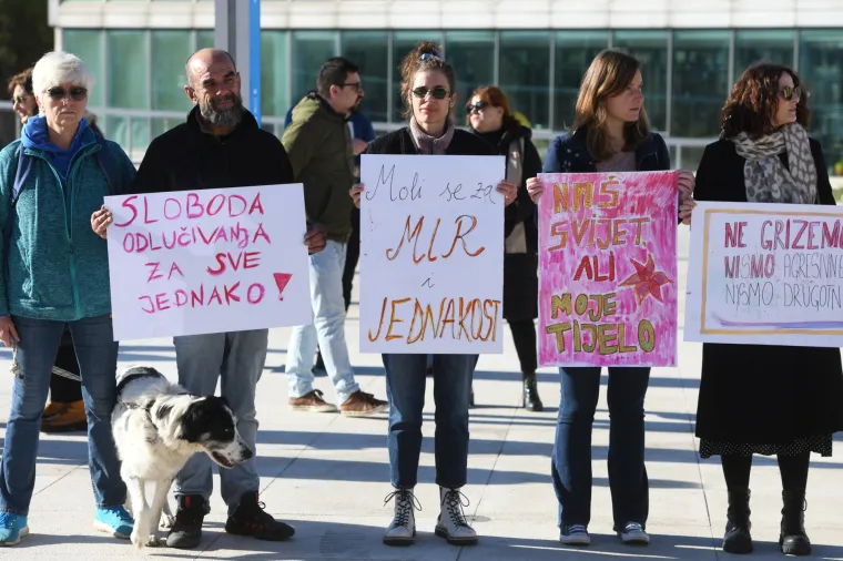 Prosvjed za ženska prava: 'Ni državu ni Boga blizu jajnika moga'