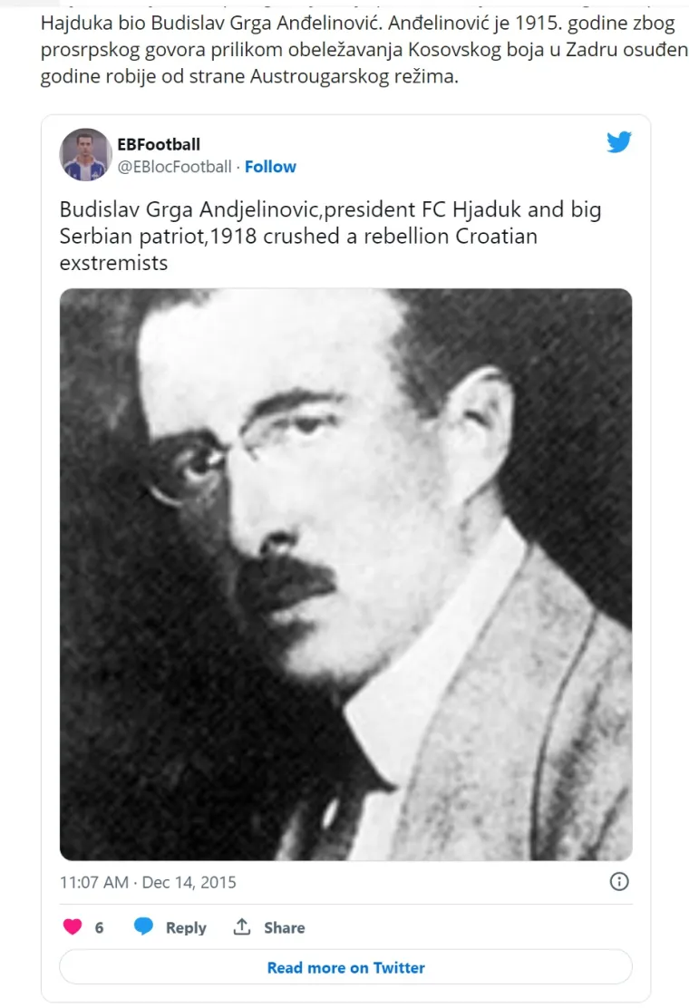 Skandalozno pisanje srpskog tabloida: 'Hajduk su osnovali Srbi, Hrvati 112 godina skrivaju bolnu istinu'