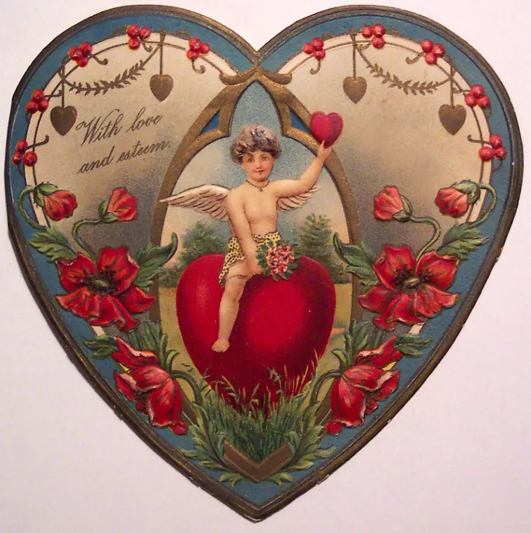 Čestitka za Valentinovo postale popularne u 16. st.: Postoji uvjerenje među povjesničarima da je pjesma iz 1415. koju je Charles, francuski vojvoda od Orleansa, napisao svojoj ženi, bila prva čestitka za Valentinovo (dok je bila zatočena u londonskom Toweru, ni manje ni više). U pjesmi je izrazio da je &quot;već bolestan od ljubavi&quot; (tj. da je &quot;bolio od ljubavi&quot;) i nazvao je svoju ženu svojom &quot;vrlo nježnom Valentinom&quot;.  Do 16. stoljeća slanje čestitki za Valentinovo postalo je tradicija; toliko da su se neki vjerski poglavari izjasnili protiv običaja. Unatoč tom protivljenju, razmjena čestitki za Valentinovo nastavila je rasti u popularnosti. Do početka 19. stoljeća postao je najpopularniji način izražavanja osjećaja voljenoj osobi na Valentinovo.