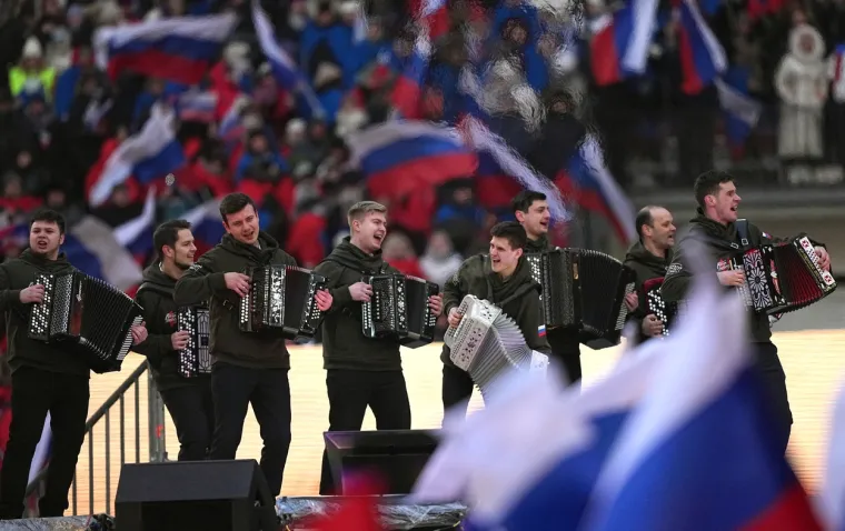 Ovacije za Putina, Rusi velikim koncertom na stadionu slave rat. Skandirali  'Za Rusiju - Hura'!