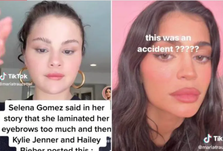 &apos;Slučajno sam previše laminirala obrve&apos;, našalila se nedavno Selena. Nakon toga je Kylie podijelila selfie svojih obrva i screenshot svog video razgovora s Hailey. &apos;Ovo je bilo slučajno???&apos;, napisala je Jenner uz fotografije na kojima su se vidjele samo njihove obrve. Mnogi su to protumačili kao ruganje Seleni.