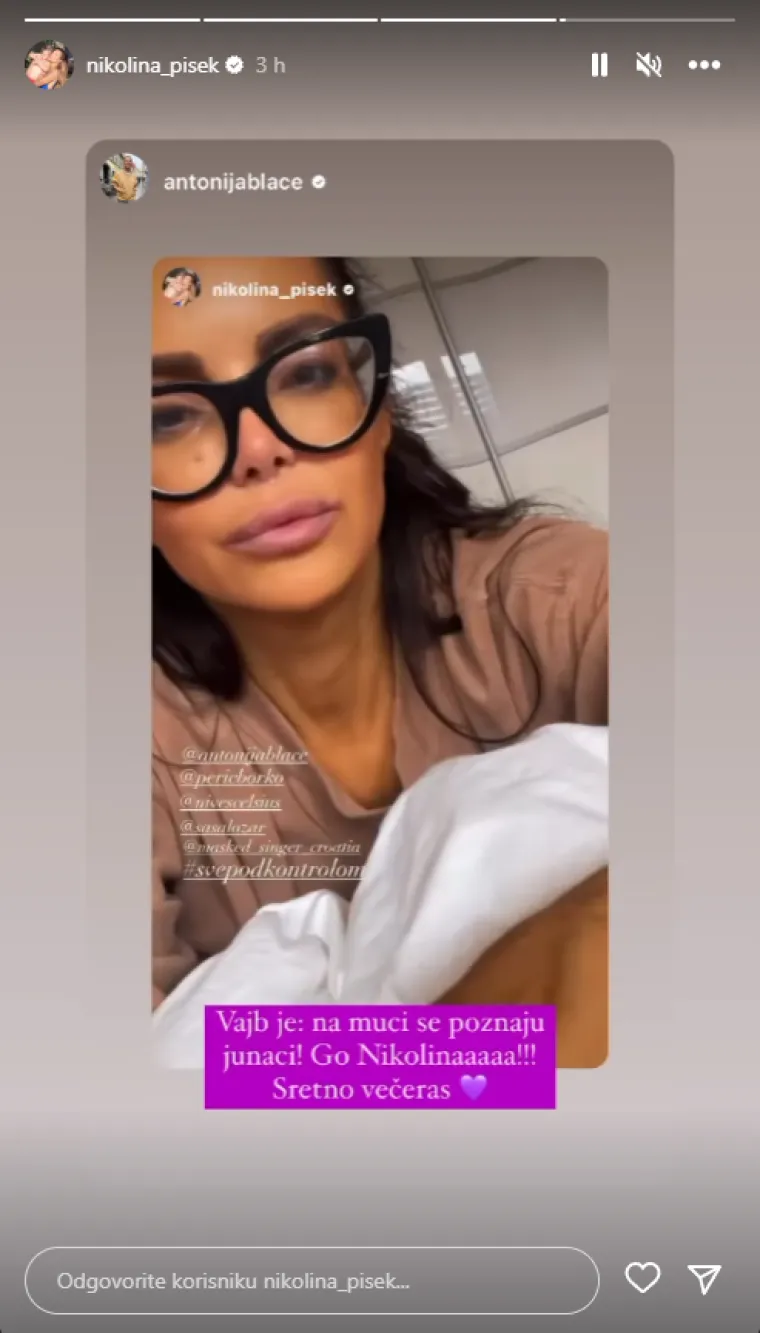 Na kraju videa Pišek pokazuje palac gore i umiruje fanove da će večeras &quot;sve biti pod kontrolom&quot;.