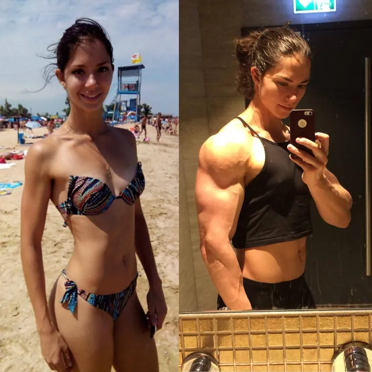 Atraktivnu bodybuildericu inače na Instagramu prati preko 310 tisuća ljudi, a javnost se za nju zainteresirala nakon što su mreže počele obilazi fotografije koje su posvjedočile da je sve do prije nekoliko godina zapravo bila djevojka nježne i krhke figure.