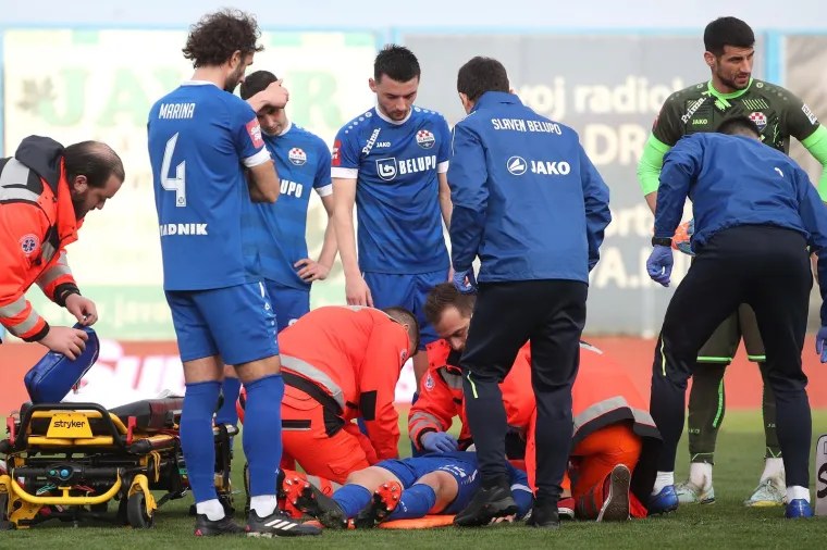 Nakon stra&scaron;nog sudara glavama igrač Belupa hitno prebačen u bolnicu