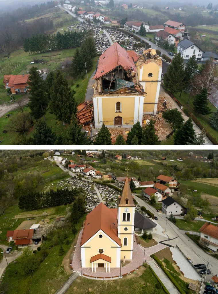 Crkva u Kravarskom postala je simbol stradanja u potresu. Nakon dvije i pol godine, potpuno je obnovljena