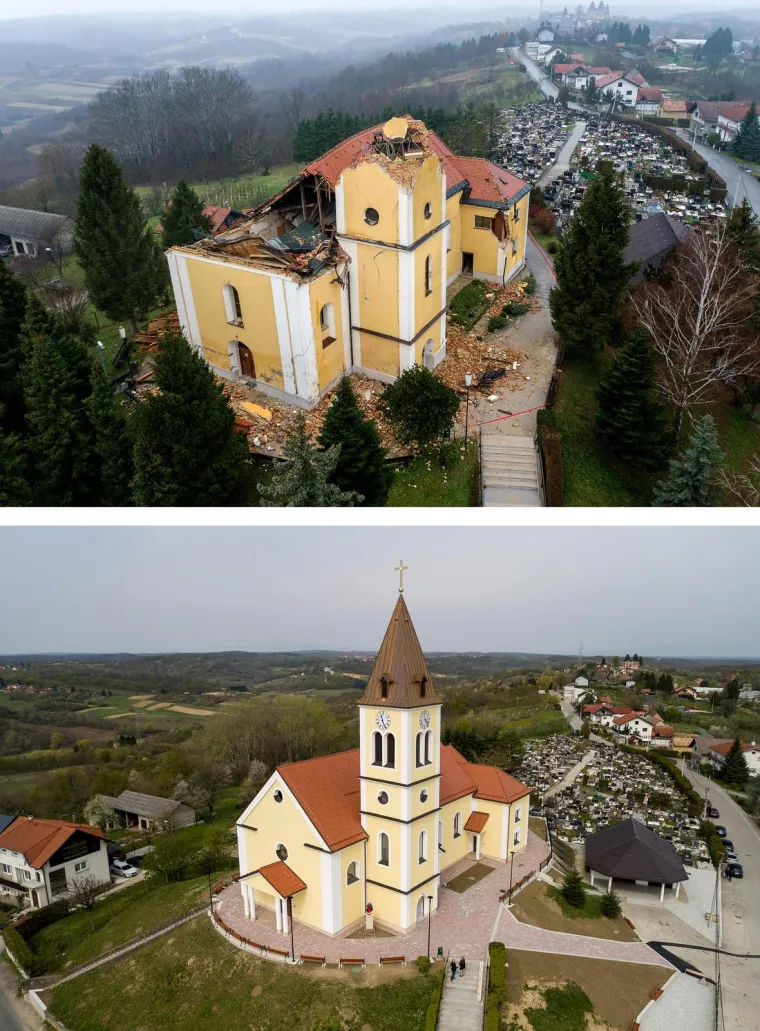 Crkva u Kravarskom postala je simbol stradanja u potresu. Nakon dvije i pol godine, potpuno je obnovljena