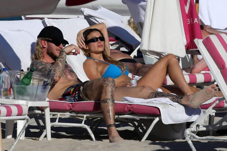 Loris Karius i Diletta Leotta
