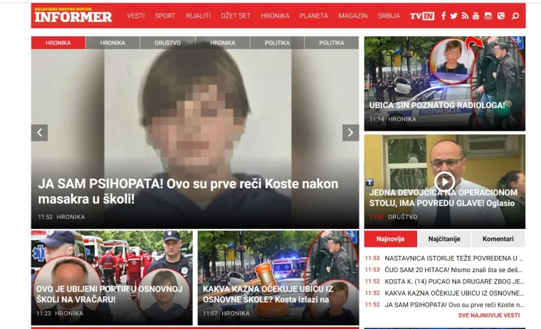 Srbija zavijena u crno, pogledajte kako izgledaju naslovnice njihovih portala: Tuga, očaj i &scaron;okantna svjedočanstva učenika