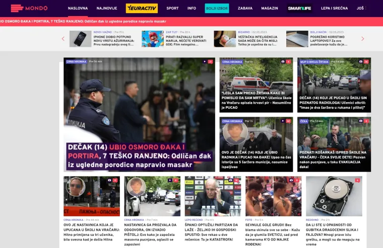 Srbija zavijena u crno, pogledajte kako izgledaju naslovnice njihovih portala: Tuga, očaj i &scaron;okantna svjedočanstva učenika