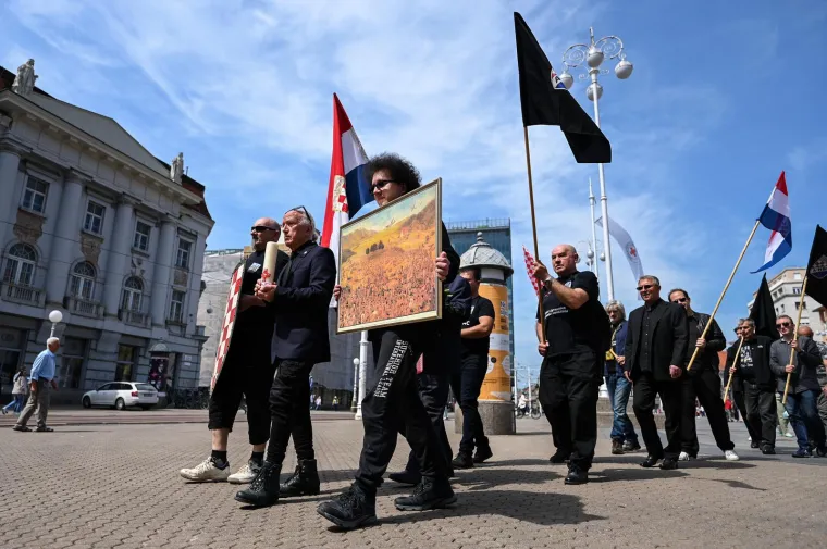 'Tito zločinac': A-HSP marširao Zagrebom u spomen Blajburškim žrtvama