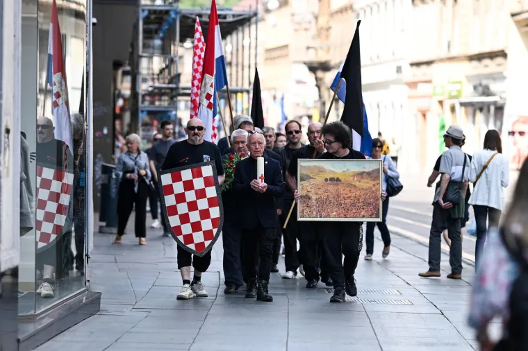 'Tito zločinac': A-HSP marširao Zagrebom u spomen Blajburškim žrtvama
