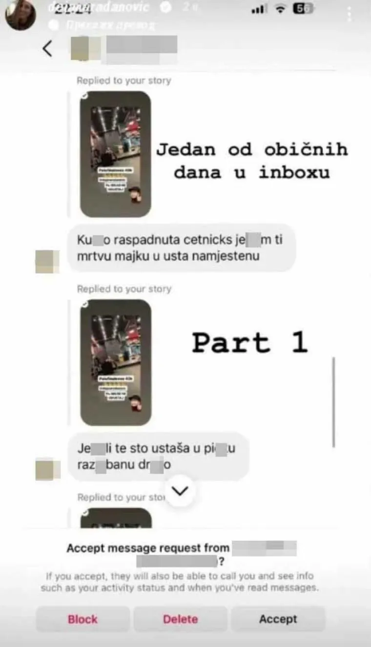 Srpkinja pokazala gnjusne uvrede koje je dobila: 'Svaka budala može ti napisati &scaron;to god njegov bolesni mozak poželi'