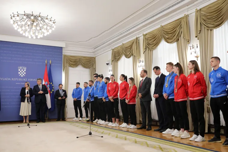 Plenković primio trofejne sportaše, a morao se srdačno rukovati i sa čovjekom s kojim se opako 'kačio'