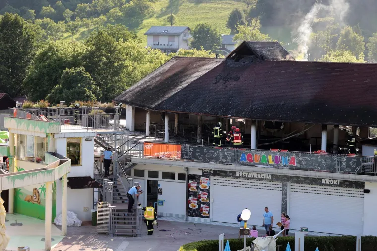 Pogledajte posljedice buktinje u slovenskim toplicama: Požar je progutao gornji kat objekta tik uz bazene
