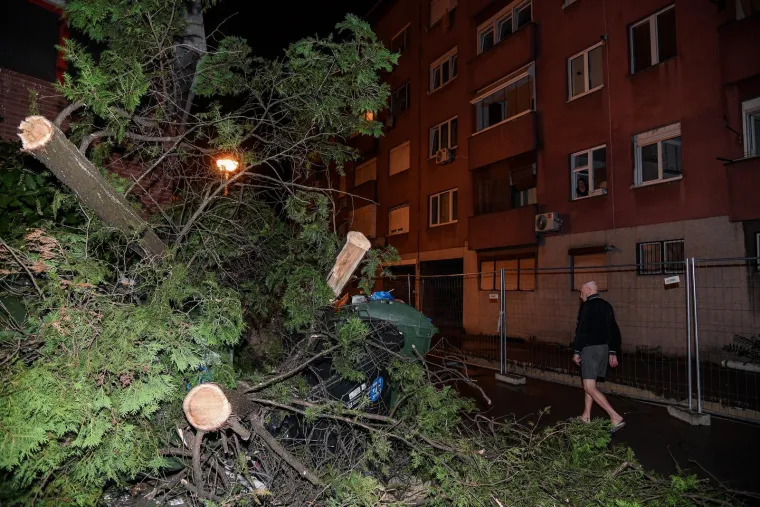Pogledajte posljedice nevremena u Zagrebu: Olujni vjetar čupao je stabla