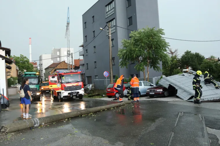 Novo nevrijeme u Zagrebu popraćeno jakim vjetrom i ki&scaron;om