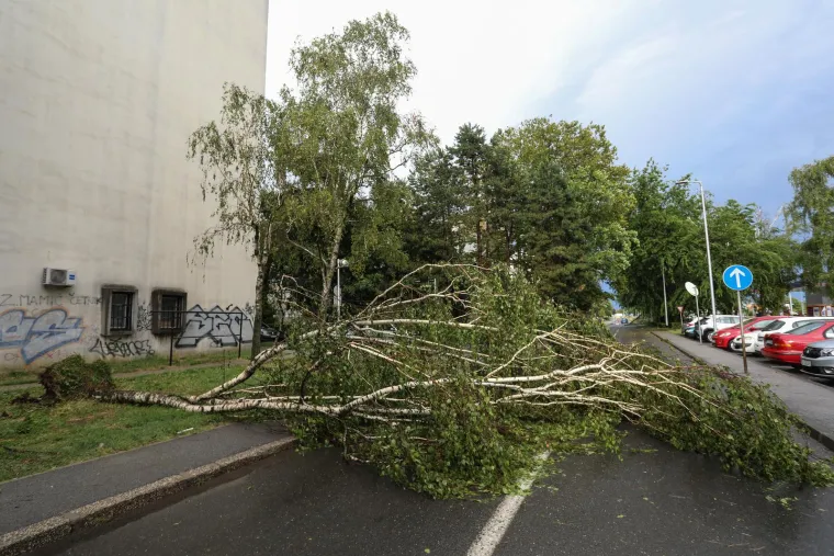 Pogledajte posljedice oluje u Zagrebu i Rijeci, vatrogasci imaju pune ruke posla, a &scaron;teta će se dugo zbrajati