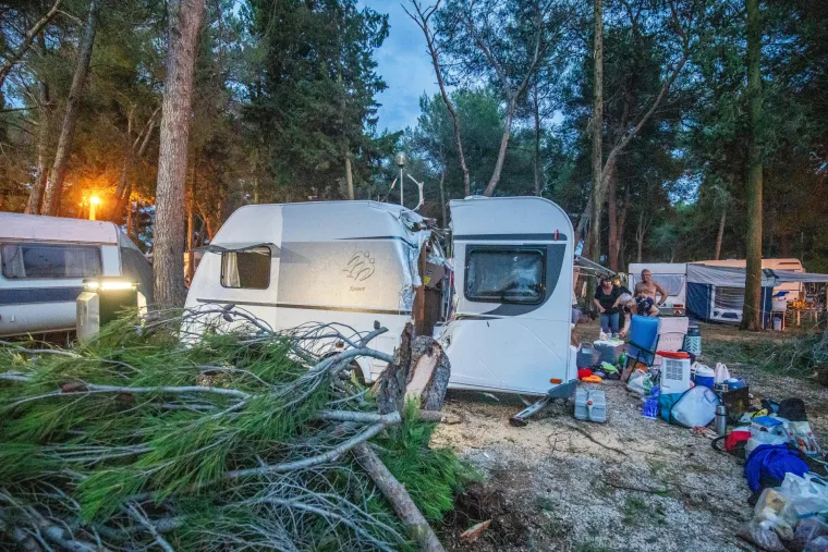 Prepolovljena kampica, deseci iščupanih stabala. Ovako je izgledao Novigrad nakon nevremena