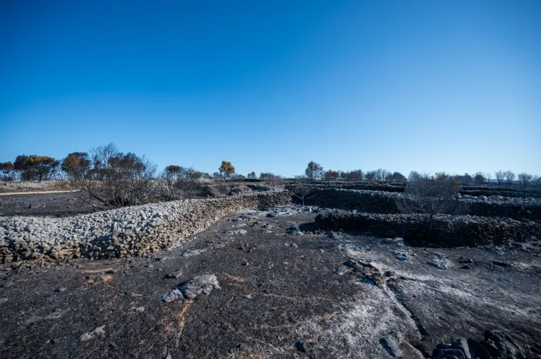 Spaljena zemlja bez znakova života. Ovako izgleda Čiovo koje je jučer prožvakala vatrena stihija